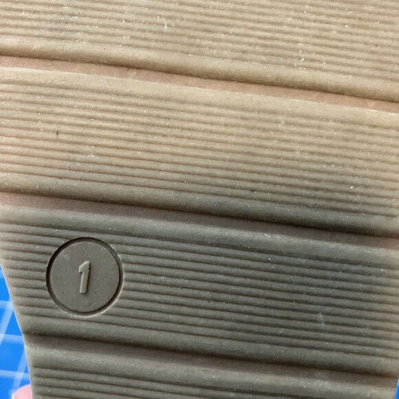 Cat & Jack Girls White - Brown Buckle-Up Sandal Size 1 - Picture 8 of 9